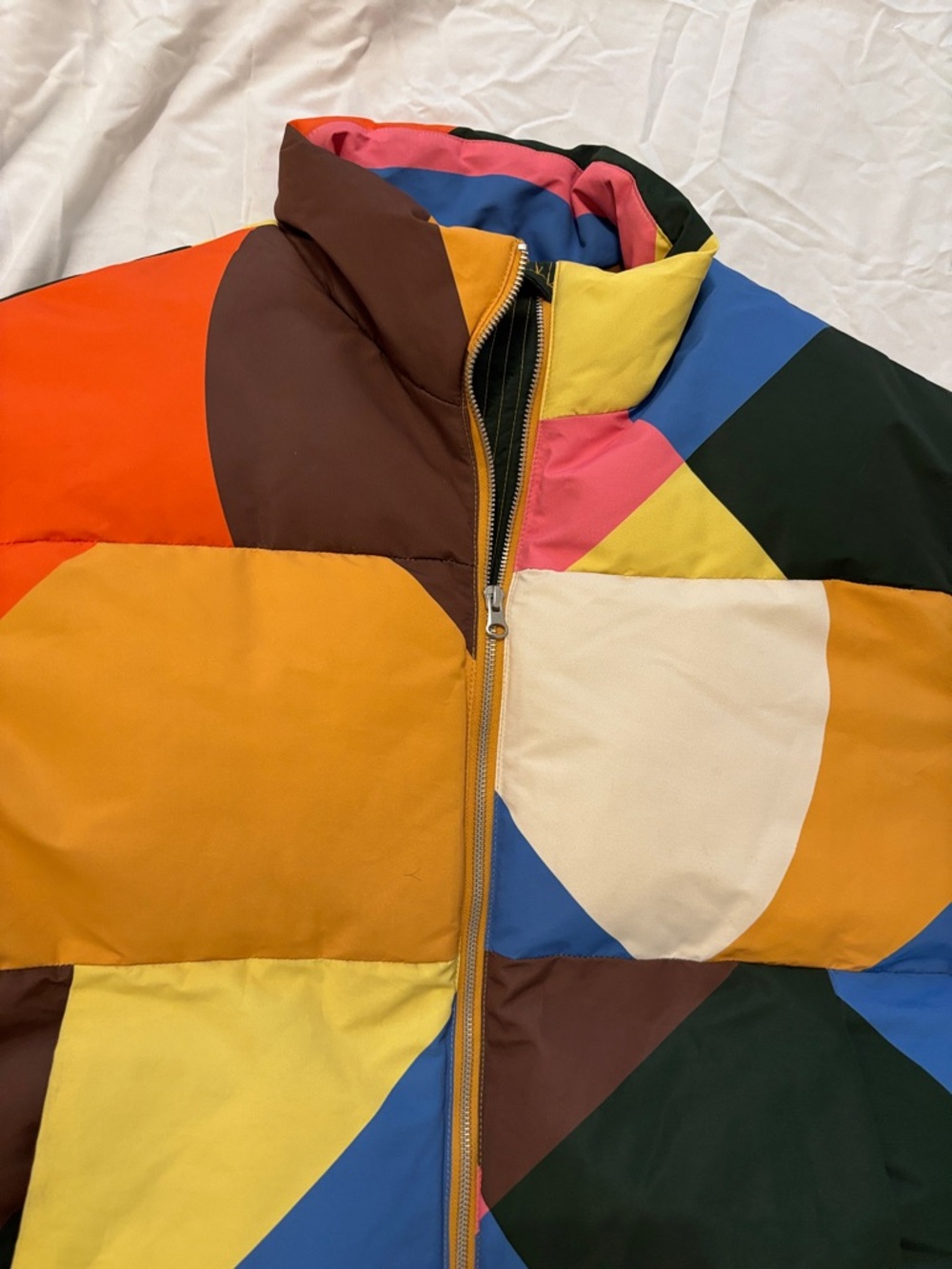 Multi-Color Geometric Puffer Jacket - Picture 6 of 6